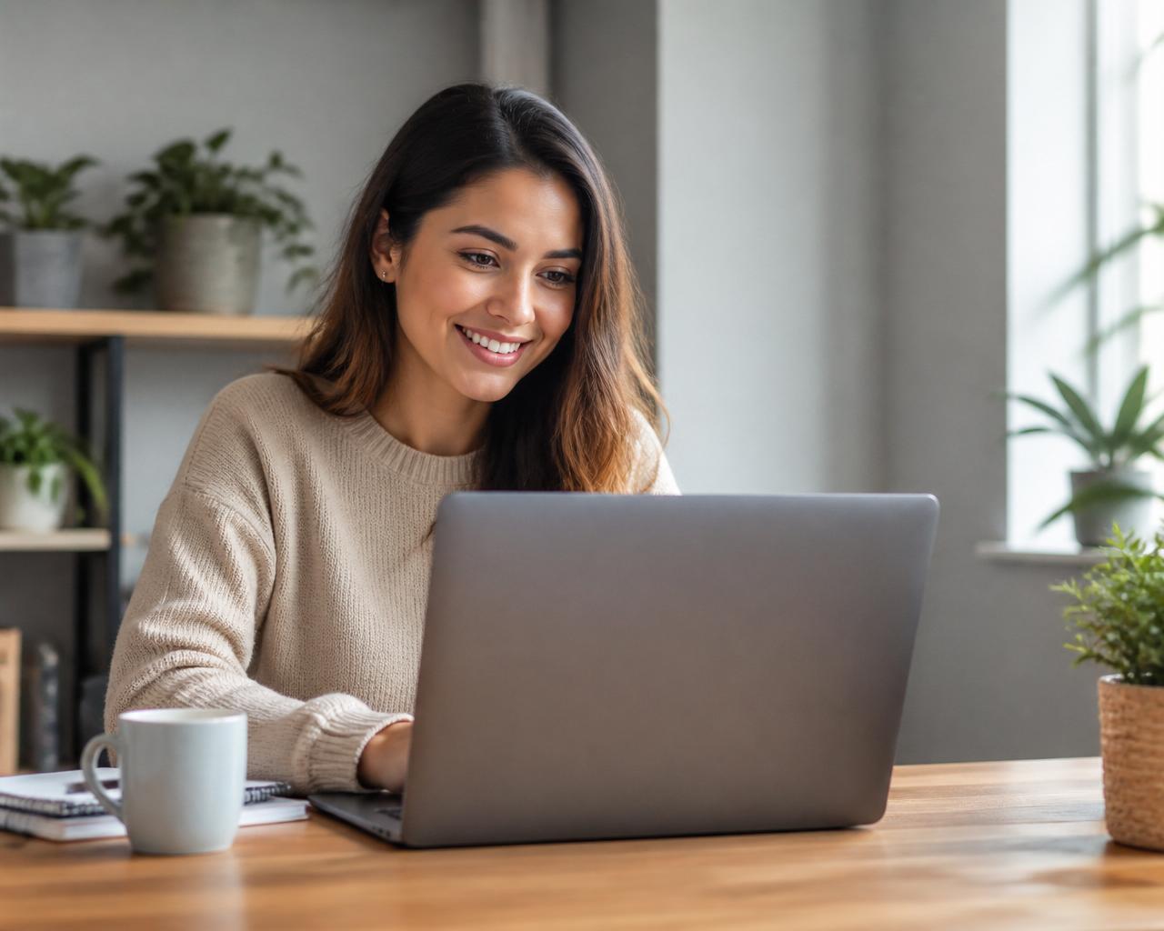 Estudante Marevo estudando online com notebook